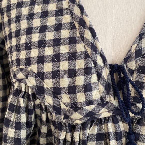 Gingham shapeless blouse - Picture 3 of 7